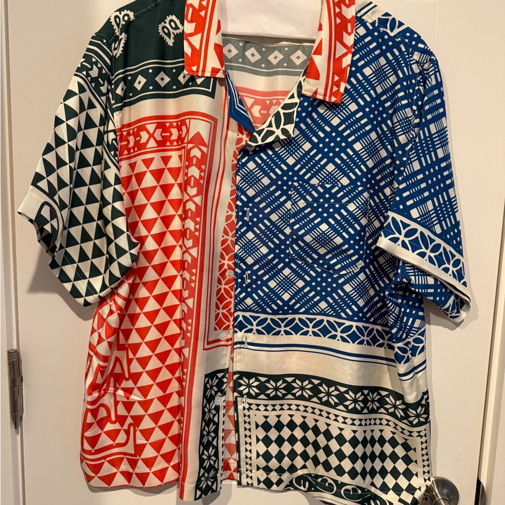 Rhude Multicolor Geometric Casual Button Down Shirt